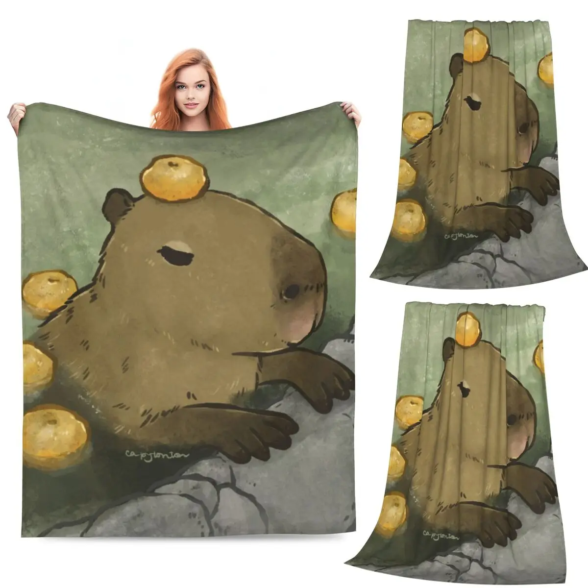 Capybara Yuzu Bathing Blankets Flannel Sofa Multi-function Throw Blankets for Couch Bedding Travel Throws Bedspread Quilt
Capybara Yuzu Bathing Blankets Flannel Sofa Multi-function Throw Blankets for Couch Bedding Travel Throws Bedspread Quilt
