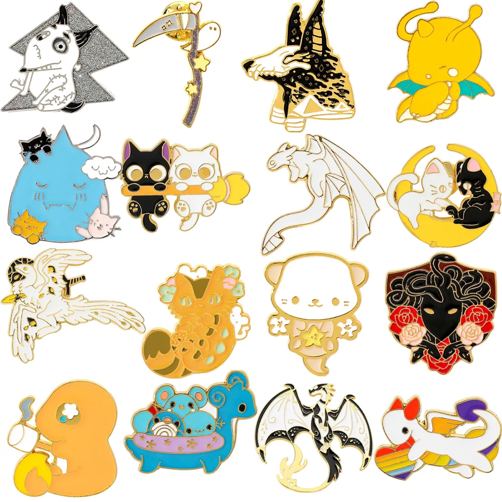 16 Pcs Cartoon Hallowmas Exquisite Brooch Kitty Monster Medusa Enamel Pin Backpack Clothing Jewelry Metal Badge Accessories Gift
16 Pcs Cartoon Hallowmas Exquisite Brooch Kitty Monster Medusa Enamel Pin Backpack Clothing Jewelry Metal Badge Accessories Gift