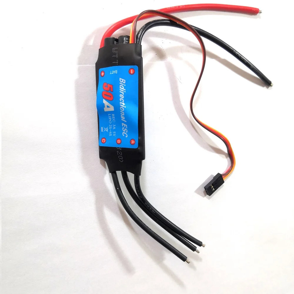 50A Bidirectional brushless ESC for remote control ship pneumatic underwater propelle
50A Bidirectional brushless ESC for remote control ship pneumatic underwater propelle