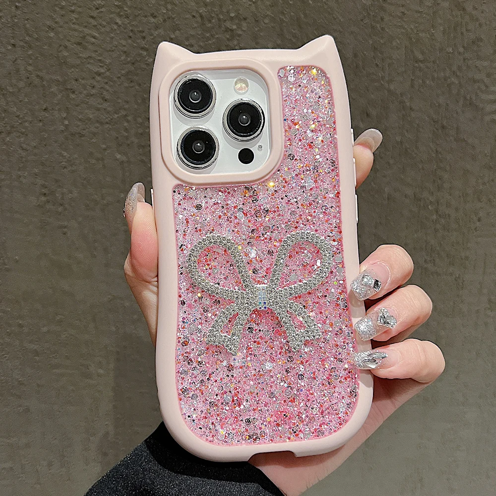 Luxury Cute Cat Bling Glitter Phone Case For iPhone 16 15 14 13 12 11 Pro Max Ultra-thin Rhinestones Butterfly Silicone Cover
Luxury Cute Cat Bling Glitter Phone Case For iPhone 16 15 14 13 12 11 Pro Max Ultra-thin Rhinestones Butterfly Silicone Cover