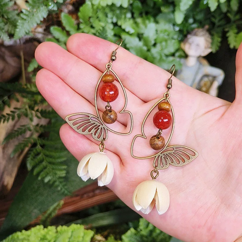 Vintage Butterfly Earrings Exaggerate Boho Long Drop Earrings Creative Natural Plant Dried Fruits Statement Earrings Jewelry New
Vintage Butterfly Earrings Exaggerate Boho Long Drop Earrings Creative Natural Plant Dried Fruits Statement Earrings Jewelry New