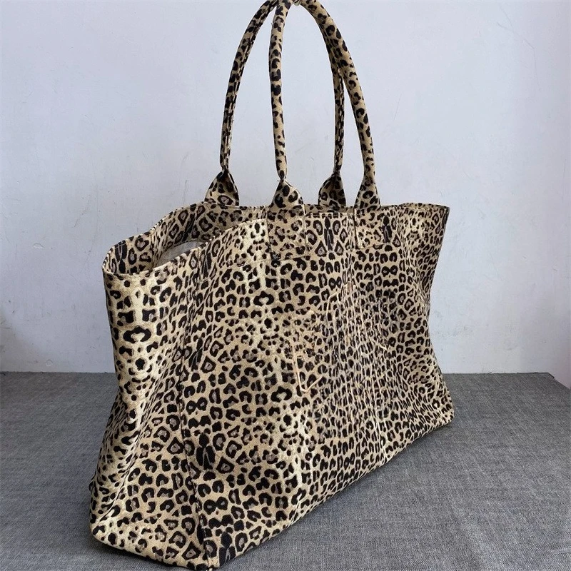 Fashion Large Capacity Handbag Leopard Pattern Tote School Work Shopping Bag Retro Canvas Shoulder Bag
Fashion Large Capacity Handbag Leopard Pattern Tote School Work Shopping Bag Retro Canvas Shoulder Bag