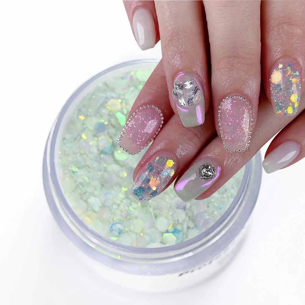1 OZ Opal Nail Glitter Powder Mermaid Pigment Chrome Acrylic crystal Powder Nails Art Sequins DIY Holographic Manicure Paillette
1 OZ Opal Nail Glitter Powder Mermaid Pigment Chrome Acrylic crystal Powder Nails Art Sequins DIY Holographic Manicure Paillette