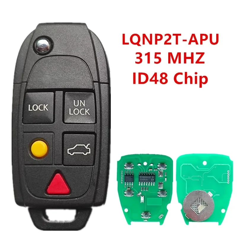LQNP2T-APU 5 button remote key keyless 315MHz id48 chip fob for Volvo XC70 XC90 S60 S70 S80 V70 2004-2015
LQNP2T-APU 5 button remote key keyless 315MHz id48 chip fob for Volvo XC70 XC90 S60 S70 S80 V70 2004-2015