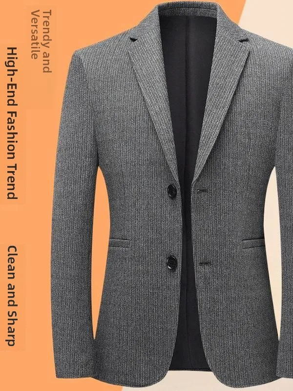 Casual Men's Suit Comfortable Autumn New Style Business Loose Middle-aged Dad Clothes Single-piece Suit Cotton Blend Fabric
Casual Men's Suit Comfortable Autumn New Style Business Loose Middle-aged Dad Clothes Single-piece Suit Cotton Blend Fabric