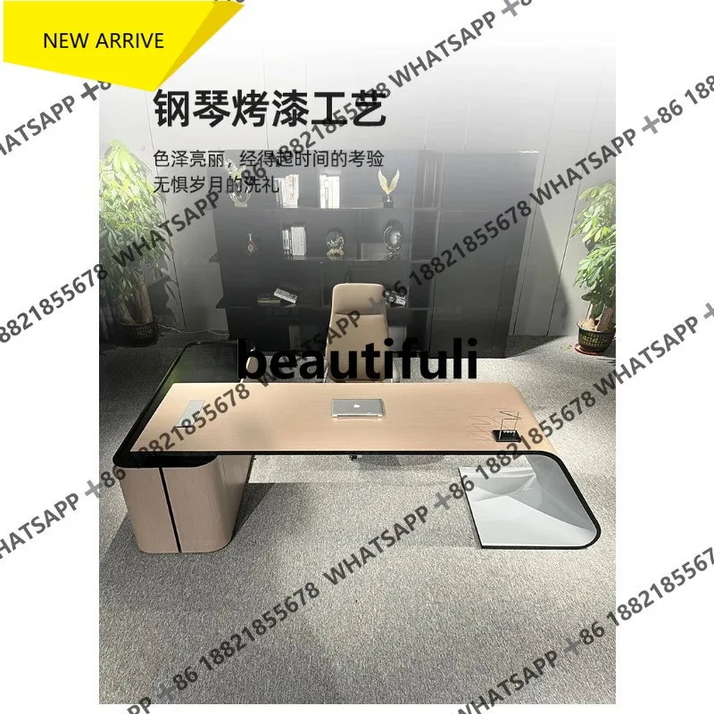 D178 Boss table President table Simple modern atmosphere Single CEO General manager High-end desk
D178 Boss table President table Simple modern atmosphere Single CEO General manager High-end desk