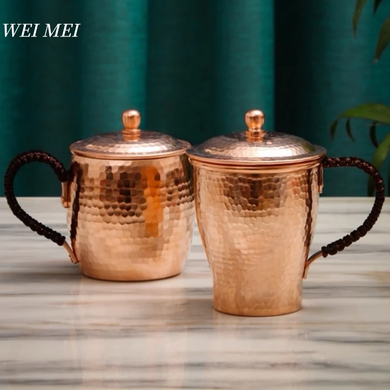 Handcrafted Vintage Pure Copper Coffee Mug,Camping With lid 500 ml Beer Cup,Carving Hammer Texture Woven Gift Tea Mug Tableware
Handcrafted Vintage Pure Copper Coffee Mug,Camping With lid 500 ml Beer Cup,Carving Hammer Texture Woven Gift Tea Mug Tableware