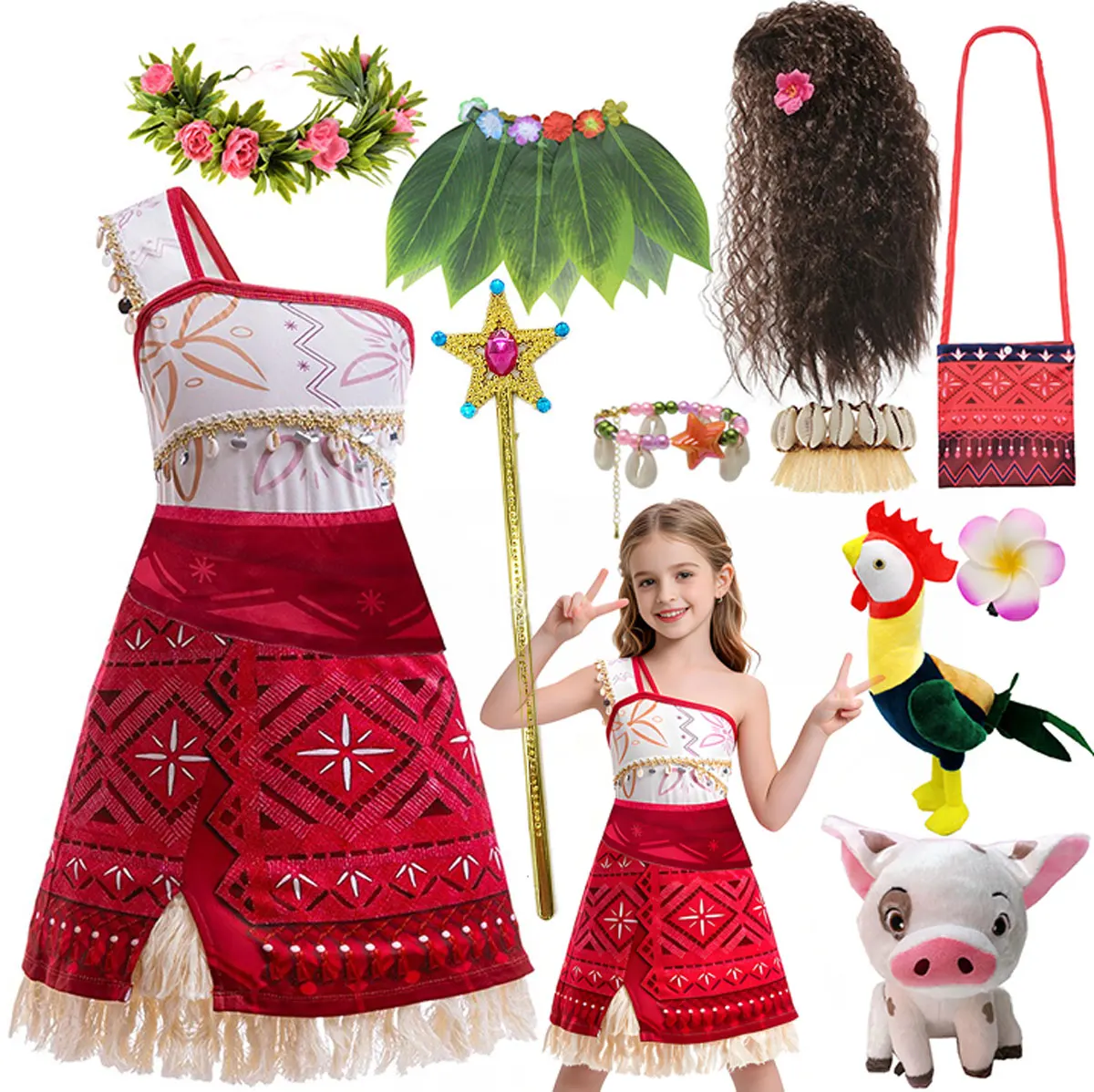 Disney Princess Moana Dress Girls Tropical Print Sleeveless Gown Halloween Carnival Birthday Party Cosplay Beach Outfit Suit
Disney Princess Moana Dress Girls Tropical Print Sleeveless Gown Halloween Carnival Birthday Party Cosplay Beach Outfit Suit