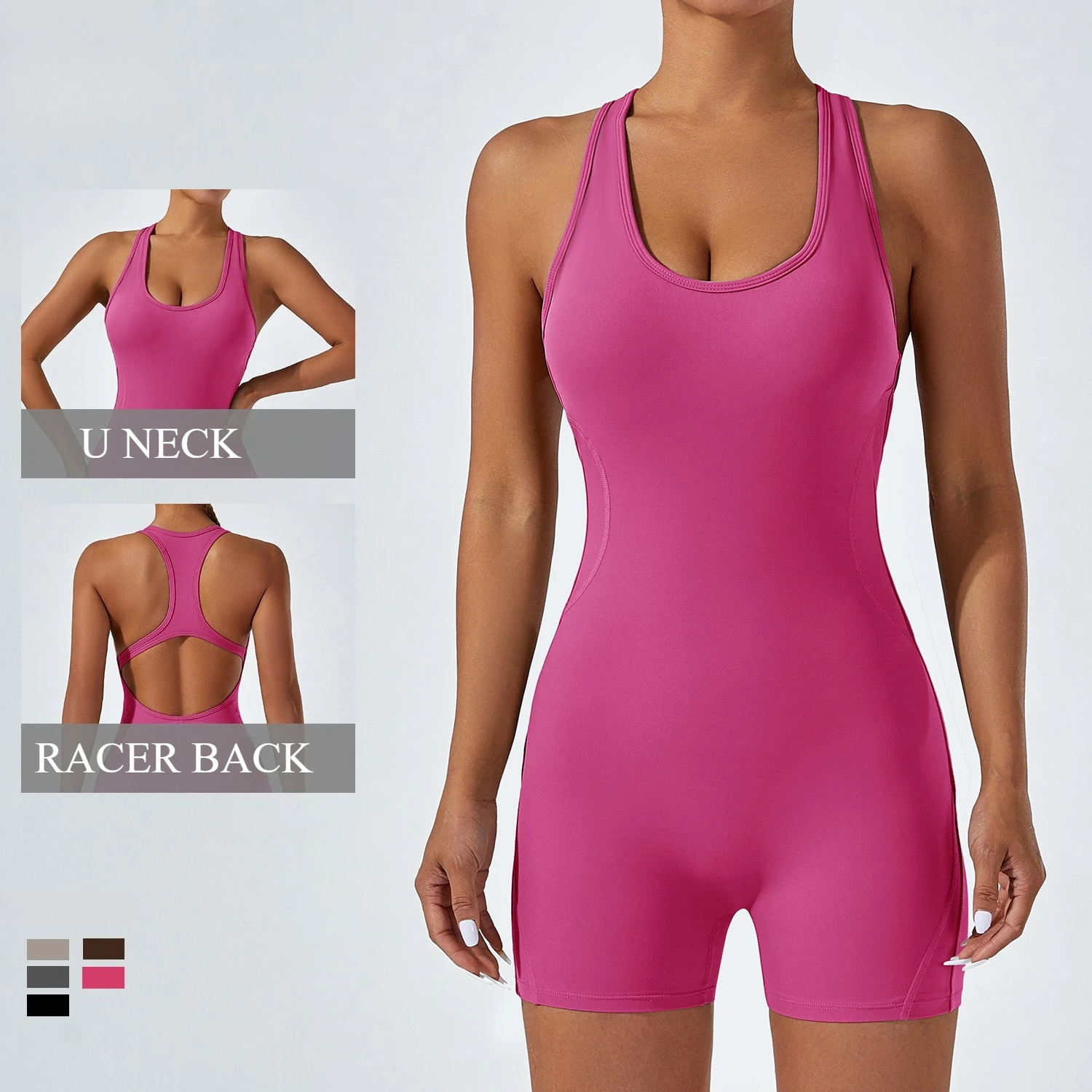 VEQKING Quick Dry Women Yoga Jumpsuit One Piece Sports Short Set Racer Back Gym Tracksuit with Pads Hip Lift Workout Bodysuit
VEQKING Quick Dry Women Yoga Jumpsuit One Piece Sports Short Set Racer Back Gym Tracksuit with Pads Hip Lift Workout Bodysuit