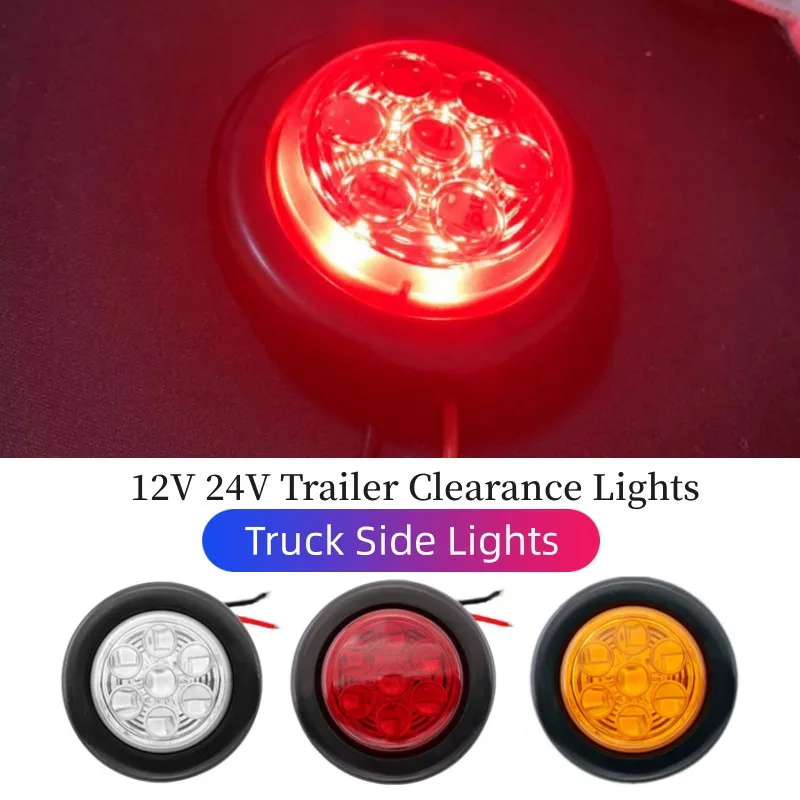 4PCS 12V 7 LED Truck Turn Signal Lamp Side Marker Lights for Trucks Round Trailer Clearance Multicolor Tail Light
4PCS 12V 7 LED Truck Turn Signal Lamp Side Marker Lights for Trucks Round Trailer Clearance Multicolor Tail Light