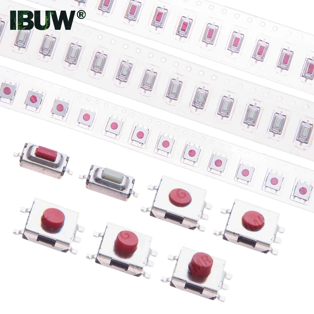 6.2X6.2mm Height=2.5/2.7/3.1/3.4/3.7/4/4.3/5.5/5mm 5PIN SMD(SMT) Red Tact Button PCB Mounting Momentary Click
6.2X6.2mm Height=2.5/2.7/3.1/3.4/3.7/4/4.3/5.5/5mm 5PIN SMD(SMT) Red Tact Button PCB Mounting Momentary Click