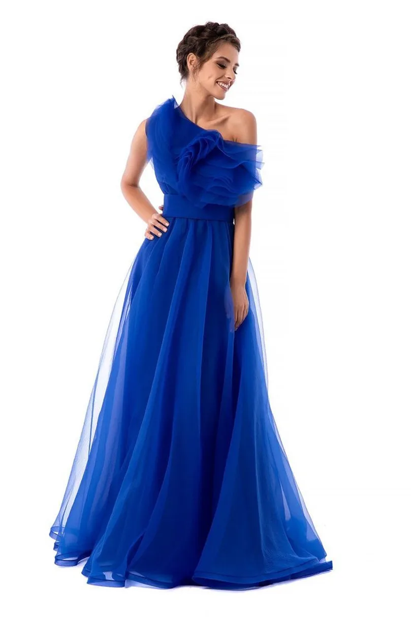 Customized Long Tulle Prom Dresses with Ruffles A-Line One Shoulder Pleated Floor Length Evening Dress for Women
Customized Long Tulle Prom Dresses with Ruffles A-Line One Shoulder Pleated Floor Length Evening Dress for Women