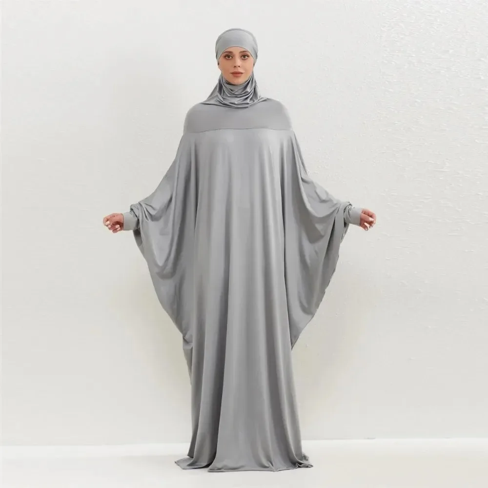 Muslim Abaya Hooded Batwing Sleeve One-piece Prayer Dress Women Jalabiya Islamic Clothing Dubai Saudi Robe Turkish Modesty Niqab
Muslim Abaya Hooded Batwing Sleeve One-piece Prayer Dress Women Jalabiya Islamic Clothing Dubai Saudi Robe Turkish Modesty Niqab
