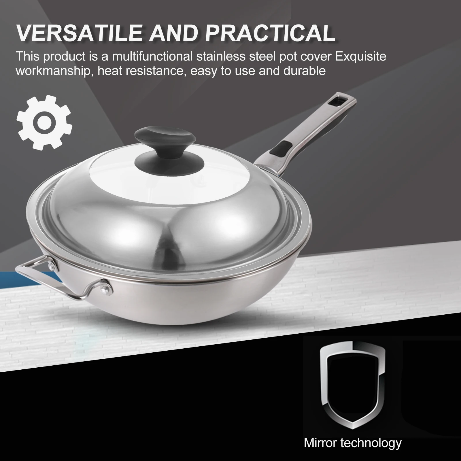 Stainless Steel Pot Lid Universal Fits All Pots Pans Cookware Replacement Kitchen Gadgets Non Slip Design Cooking Tools
Stainless Steel Pot Lid Universal Fits All Pots Pans Cookware Replacement Kitchen Gadgets Non Slip Design Cooking Tools
