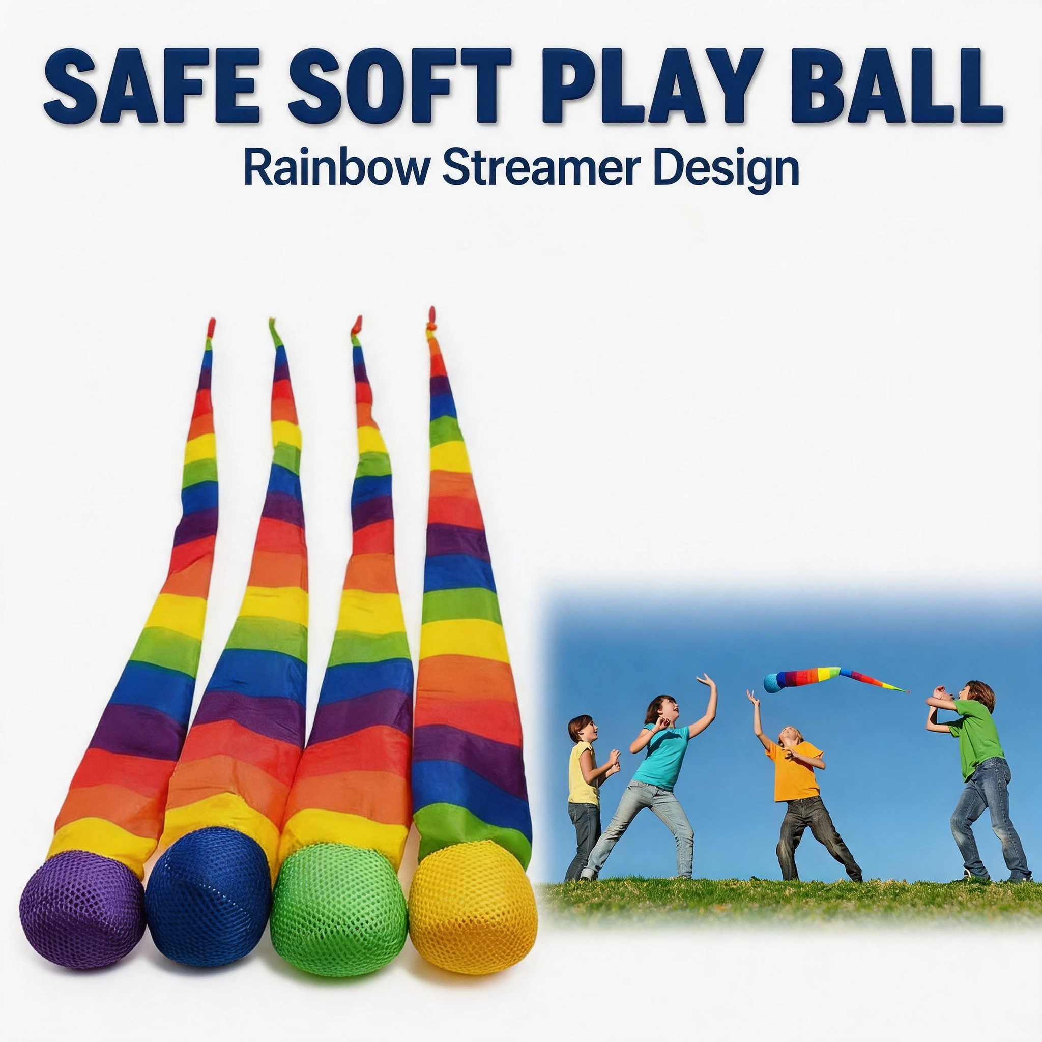 Coordination Training Rainbow Comet Ball 95cm Soft Tail Indoor Outdoor Play Ball Throwing Receiving Park Sports Relax
Coordination Training Rainbow Comet Ball 95cm Soft Tail Indoor Outdoor Play Ball Throwing Receiving Park Sports Relax