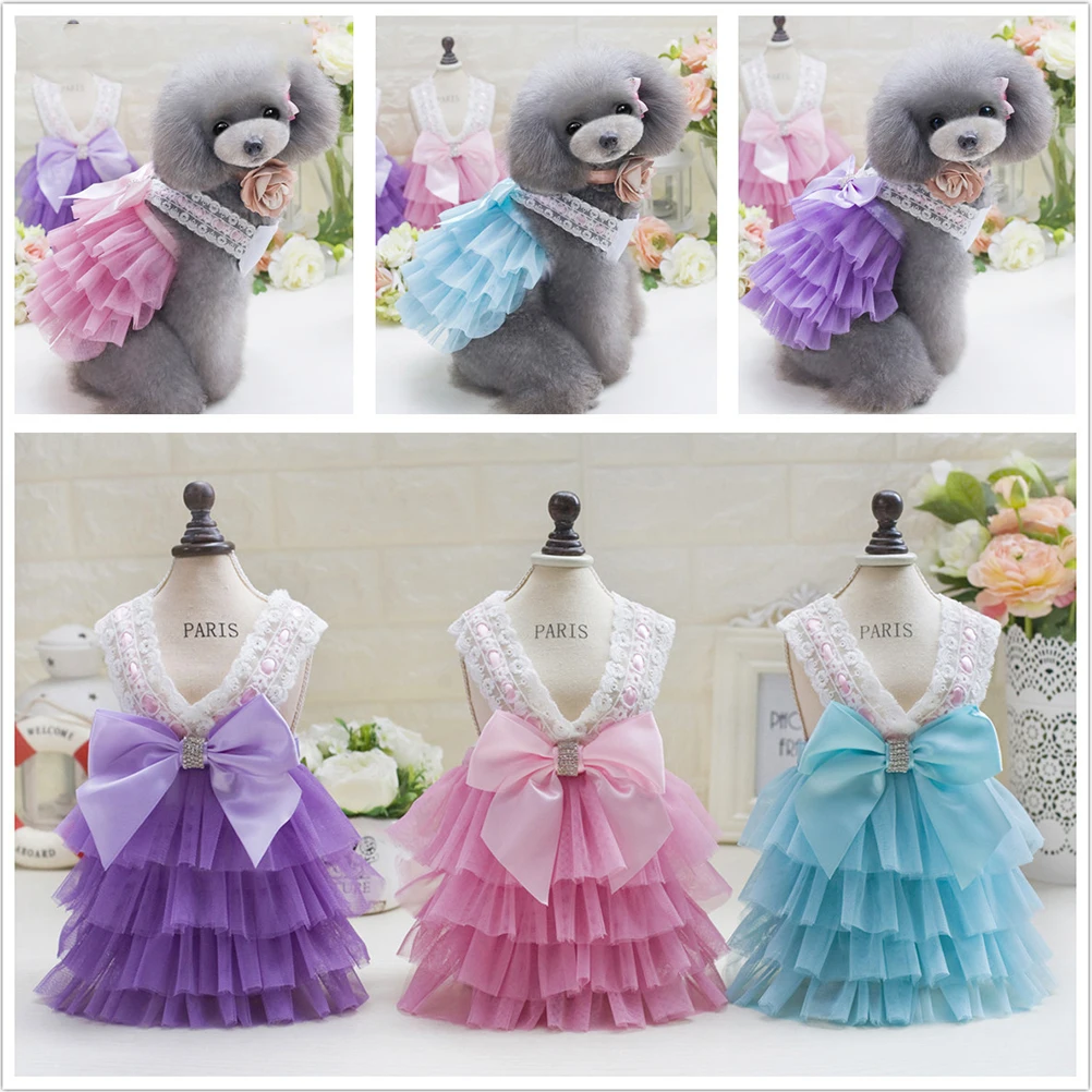 Skirt Dog Clothing Purple Dress Puppy Outfits Cute Clothes Tutu for Dogs Pet Costumes Small
Skirt Dog Clothing Purple Dress Puppy Outfits Cute Clothes Tutu for Dogs Pet Costumes Small