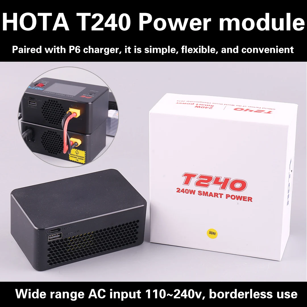 HOTA T240 Блок питания Блок питания для P6 D6 PRO PLUS ISDT Q6 nano Q8 MAX Smart Balance Зарядное устройство с выходом XT60
HOTA T240 Блок питания Блок питания для P6 D6 PRO PLUS ISDT Q6 nano Q8 MAX Smart Balance Зарядное устройство с выходом XT60