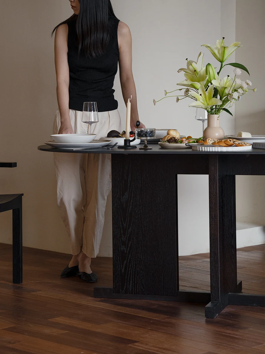 Slate light luxury high-end black dual-purpose solid wood table legs Italian minimalist new Chinese dining table
Slate light luxury high-end black dual-purpose solid wood table legs Italian minimalist new Chinese dining table