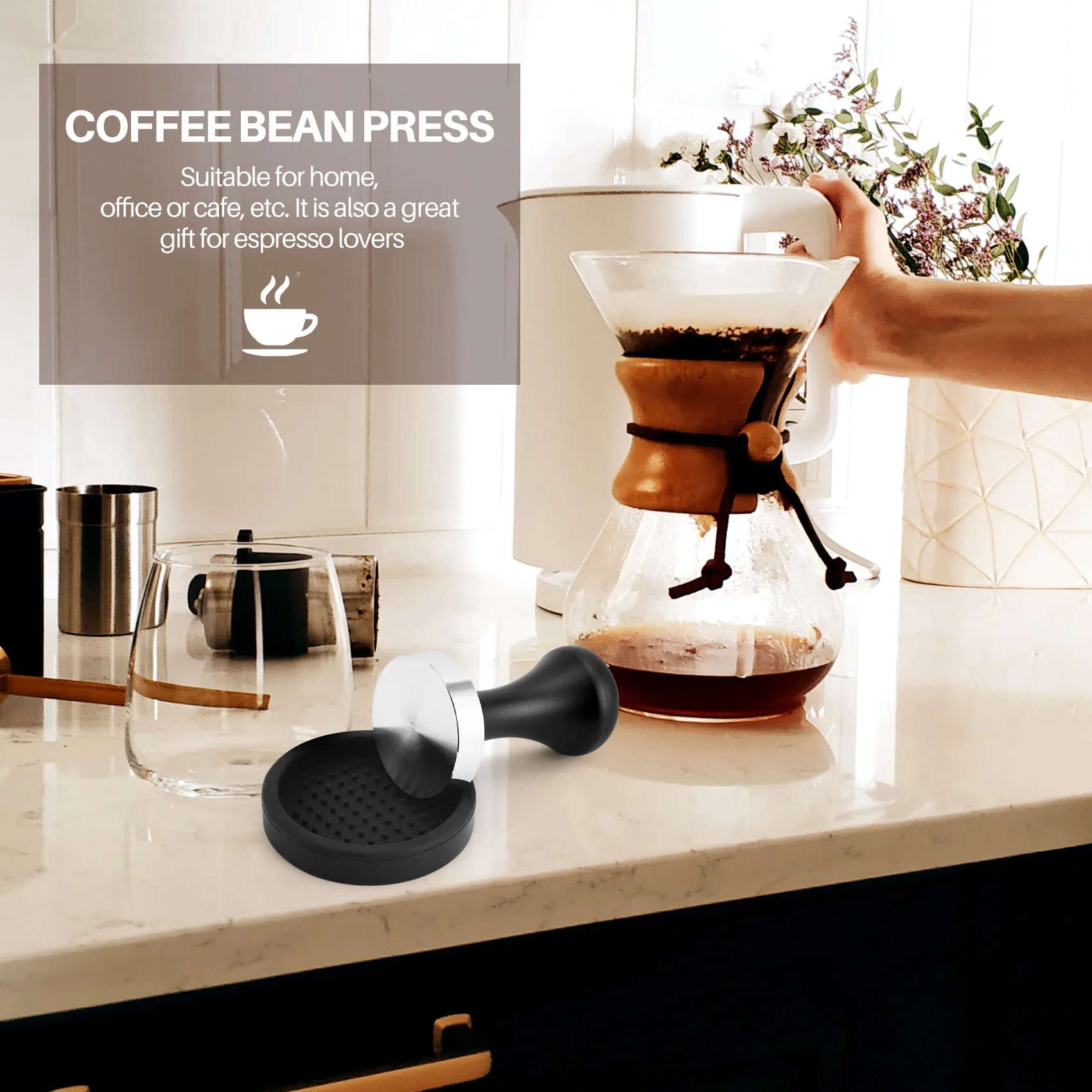 【FLASH-SALE!】Coffee Tamper Set(51 Mm),Espresso Stamp With Flat Stainless Steel Base,Espresso Hand Tamper With Coffee Tamper Mat
【FLASH-SALE!】Coffee Tamper Set(51 Mm),Espresso Stamp With Flat Stainless Steel Base,Espresso Hand Tamper With Coffee Tamper Mat