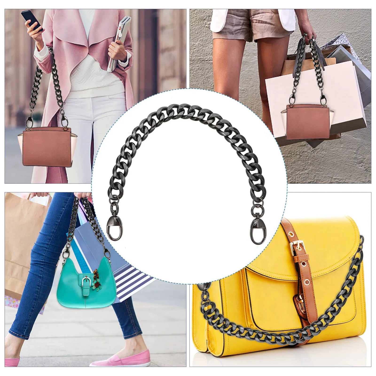 Metal Handbag Chain Accessories Aluminum Alloy Shoulder Cross Body Strap For Purse Clutch Bag Replacement Diy Connector
Metal Handbag Chain Accessories Aluminum Alloy Shoulder Cross Body Strap For Purse Clutch Bag Replacement Diy Connector