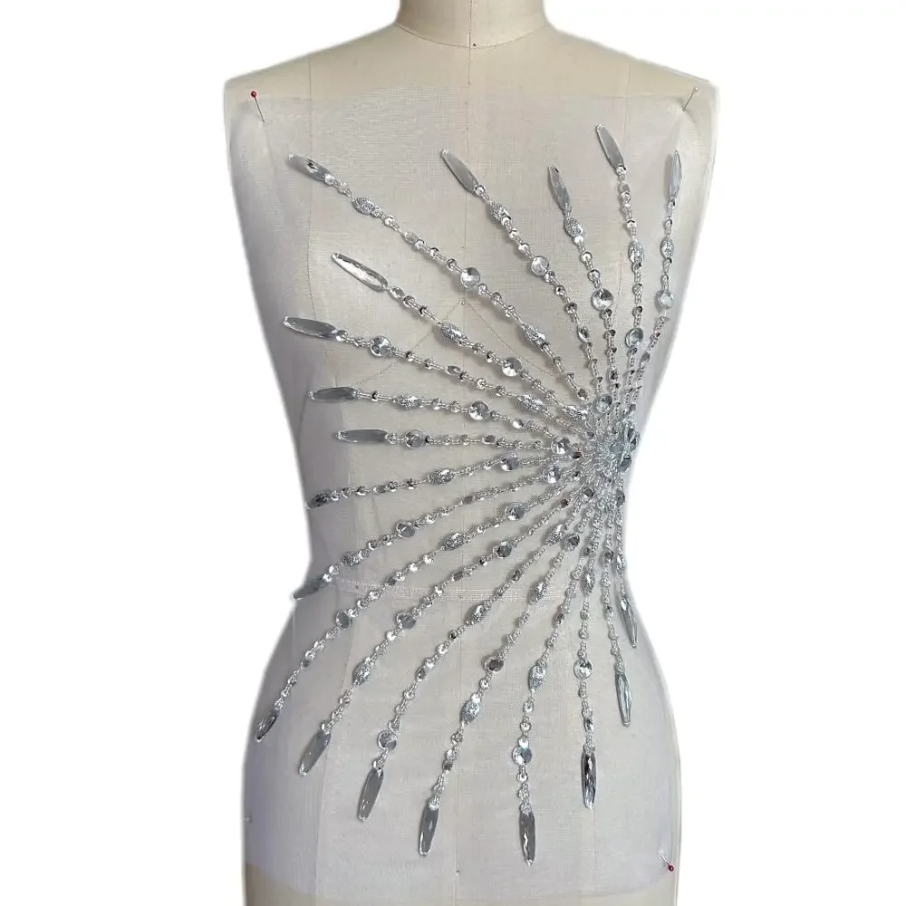 25x47cm Sumptuous Sew on Yellow AB Sequin Rhinestones Fine Appliques Designs Patches Sewing for DIY Costume Dress (Silver)
25x47cm Sumptuous Sew on Yellow AB Sequin Rhinestones Fine Appliques Designs Patches Sewing for DIY Costume Dress (Silver)