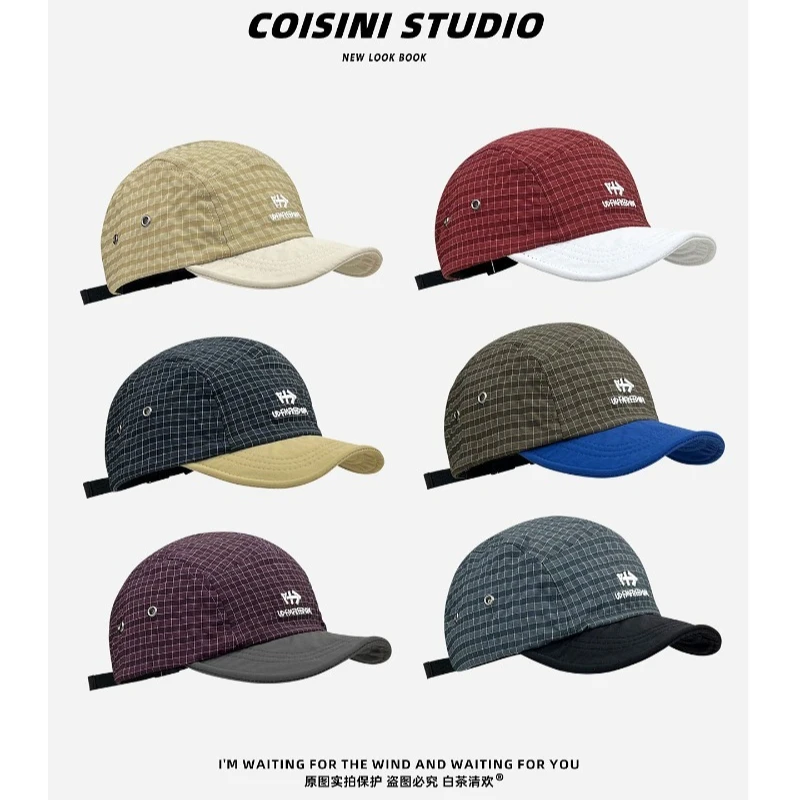 New color blocking plaid embroidered letter soft top quick-drying hat for men and women spring and summer sunshade baseball cap
New color blocking plaid embroidered letter soft top quick-drying hat for men and women spring and summer sunshade baseball cap