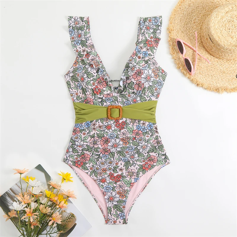 2025 V-Neck Women's Swimsuit Ruffled Sleeve Girls Swimwear Flower Sand Beach Bikini Bathing Suits S-XXL 8 colors
2025 V-Neck Women's Swimsuit Ruffled Sleeve Girls Swimwear Flower Sand Beach Bikini Bathing Suits S-XXL 8 colors