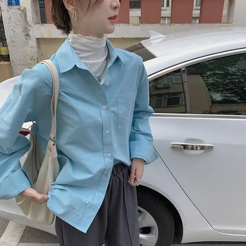 Women Clothing Fashion Solid Long Sleeve Polo-neck Shirts Summer Elegant Fashion Formal Blouses Office Lady Button Pockets Tops
Women Clothing Fashion Solid Long Sleeve Polo-neck Shirts Summer Elegant Fashion Formal Blouses Office Lady Button Pockets Tops