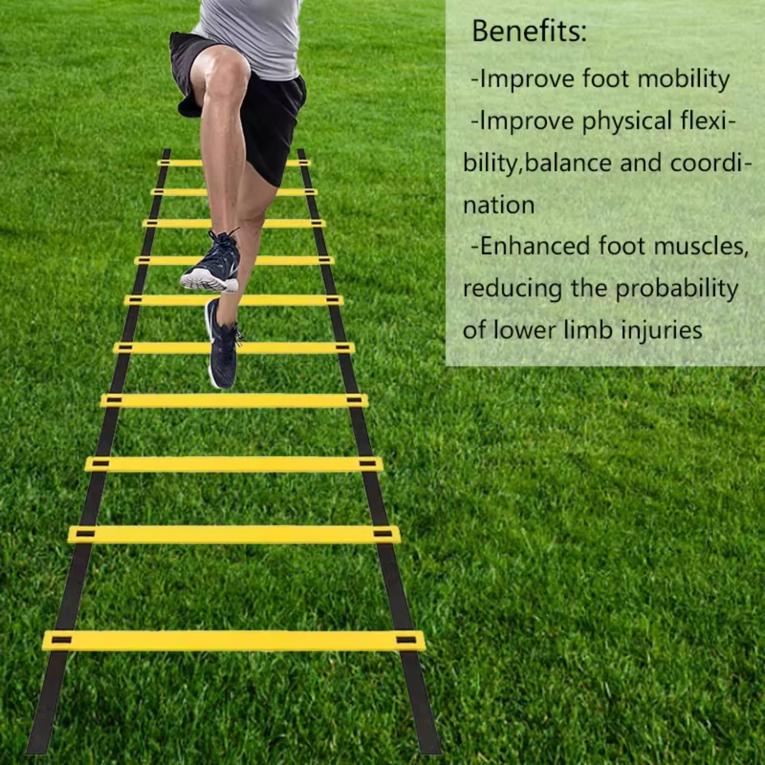 Agility Ladder Removable Speed Training and Sports Flexibility Portable Agility Football Training Energy Ladder Equipment
Agility Ladder Removable Speed Training and Sports Flexibility Portable Agility Football Training Energy Ladder Equipment