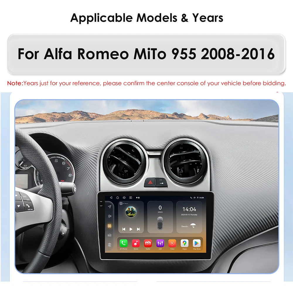 Hizpo Car Radio For Alfa Romeo MiTo 955 2008-2016 Smart Monitor Player Wireless Carplay Android Auto NAVI Android 14 BT DSP 6115
Hizpo Car Radio For Alfa Romeo MiTo 955 2008-2016 Smart Monitor Player Wireless Carplay Android Auto NAVI Android 14 BT DSP 6115