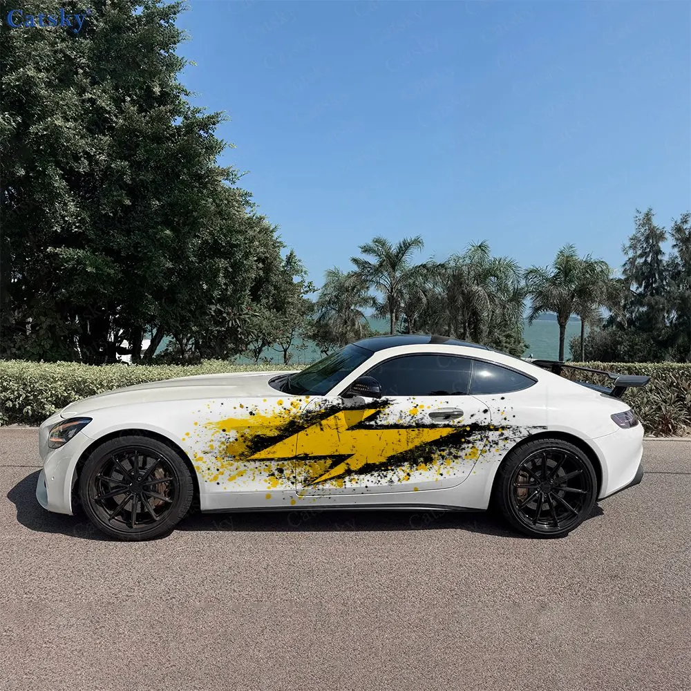 2pcs Yellow Lightning Car Decal Full Body Floral Decoration Covering Scratches Protect Car Decal Waterproof Car Vinyl Wraps
2pcs Yellow Lightning Car Decal Full Body Floral Decoration Covering Scratches Protect Car Decal Waterproof Car Vinyl Wraps