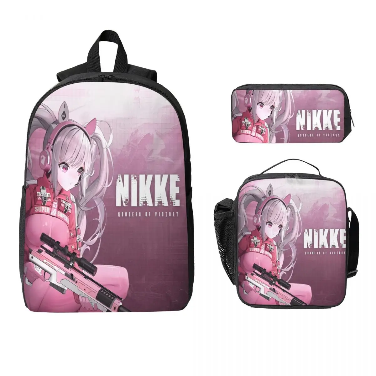 GODDESS OF VICTORY: NIKKE Kids Backpack Lunch Box Pencil Boxes for Boys Girls Kindergarten Backpacks School bag Bookbag Set 
GODDESS OF VICTORY: NIKKE Kids Backpack Lunch Box Pencil Boxes for Boys Girls Kindergarten Backpacks School bag Bookbag Set