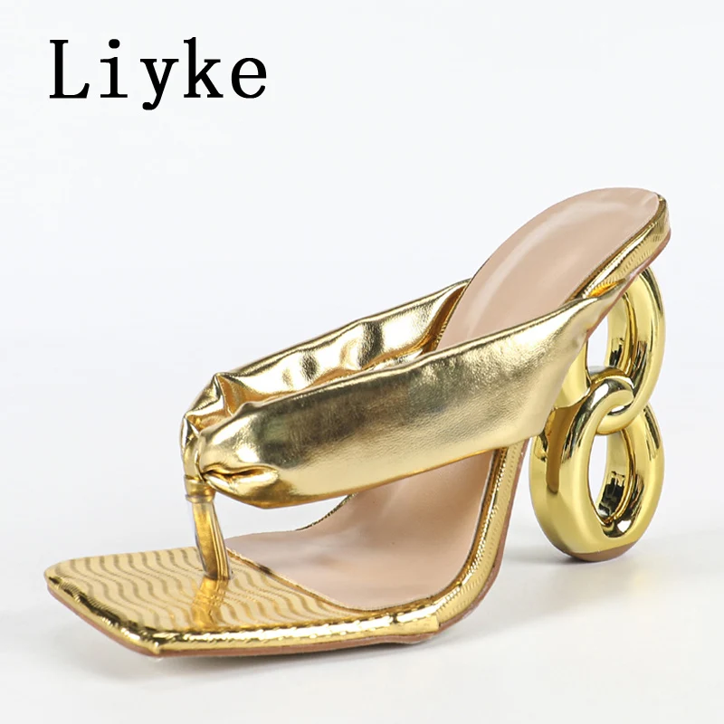 Liyke/уютные кожаные женские тапочки высокого качества с v-образным ремешком и застежкой на носок, сандалии, летняя обувь для вечеринок, странные шлепанцы на каблуке с резьбой 
Liyke/уютные кожаные женские тапочки высокого качества с v-образным ремешком и застежкой на носок, сандалии, летняя обувь для вечеринок, странные шлепанцы на каблуке с резьбой
