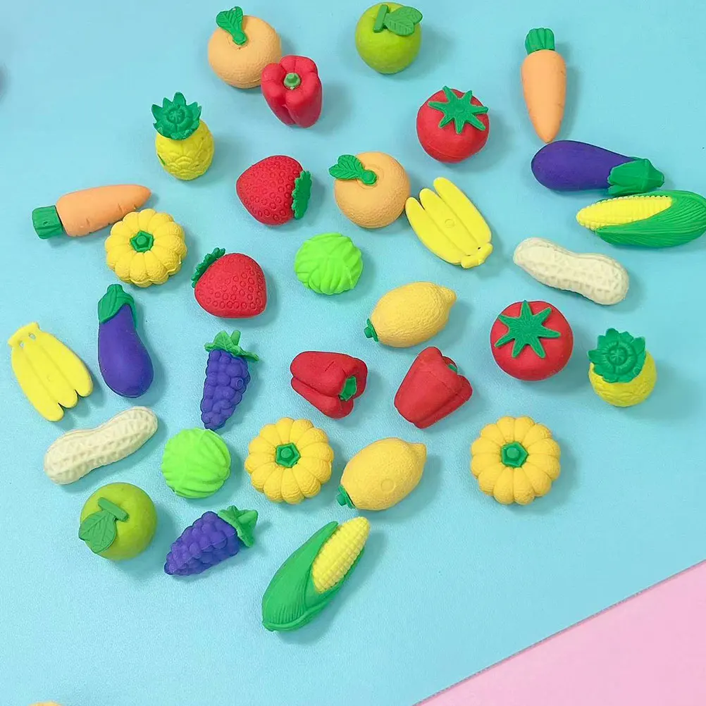 100pcs Mini Cartoon Erasers Shaped Bulk Fruit Vegetable Studying School Supplies Kawaii Classroom Prizes
100pcs Mini Cartoon Erasers Shaped Bulk Fruit Vegetable Studying School Supplies Kawaii Classroom Prizes