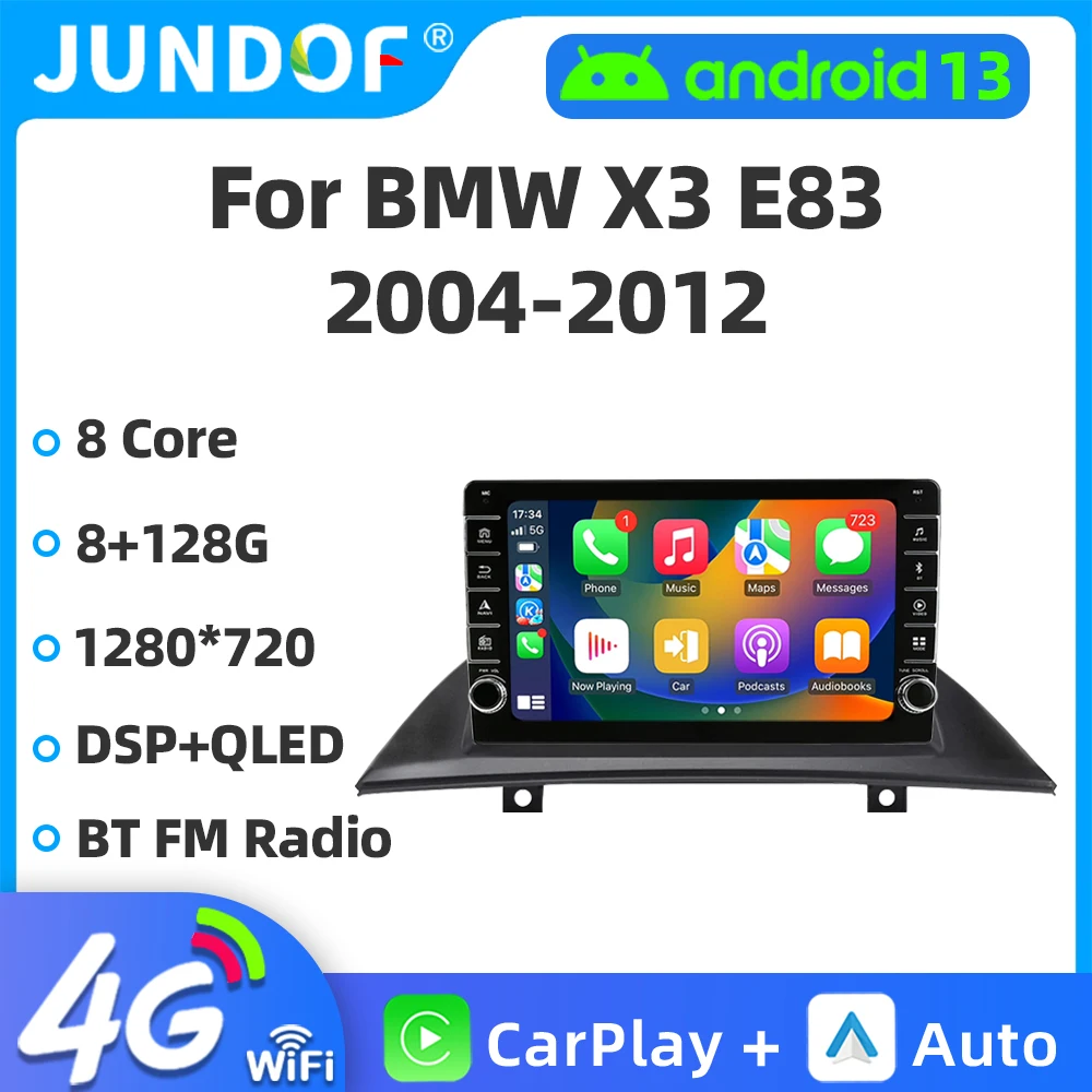 Android 13 Car Radio For BMW X3 E83 2003 - 2011 Wireless CarPlay Android Auto car intelligent systems GPS 2din DVD Head Unit
Android 13 Car Radio For BMW X3 E83 2003 - 2011 Wireless CarPlay Android Auto car intelligent systems GPS 2din DVD Head Unit