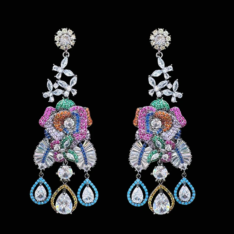 luxury jewelry earrings flower blue pink colorful zircon silver color luxury jewelry gala event wedding party women earrings
luxury jewelry earrings flower blue pink colorful zircon silver color luxury jewelry gala event wedding party women earrings