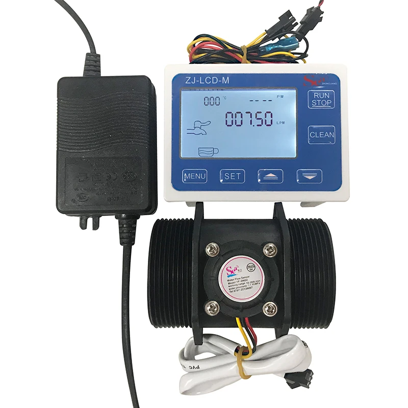 Digital display Water meter quantitative controller with 2 inch water sensor control the water flow