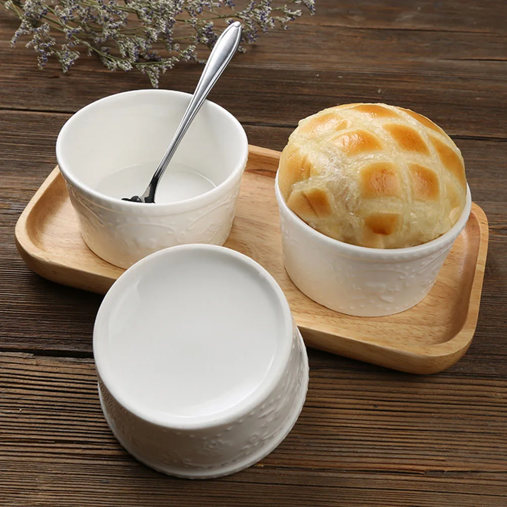 2 Pcs Ceramic Pudding Bowl Baking Dish Serving Bowls Porcelain Ramekin Dishes for Oven
2 Pcs Ceramic Pudding Bowl Baking Dish Serving Bowls Porcelain Ramekin Dishes for Oven
