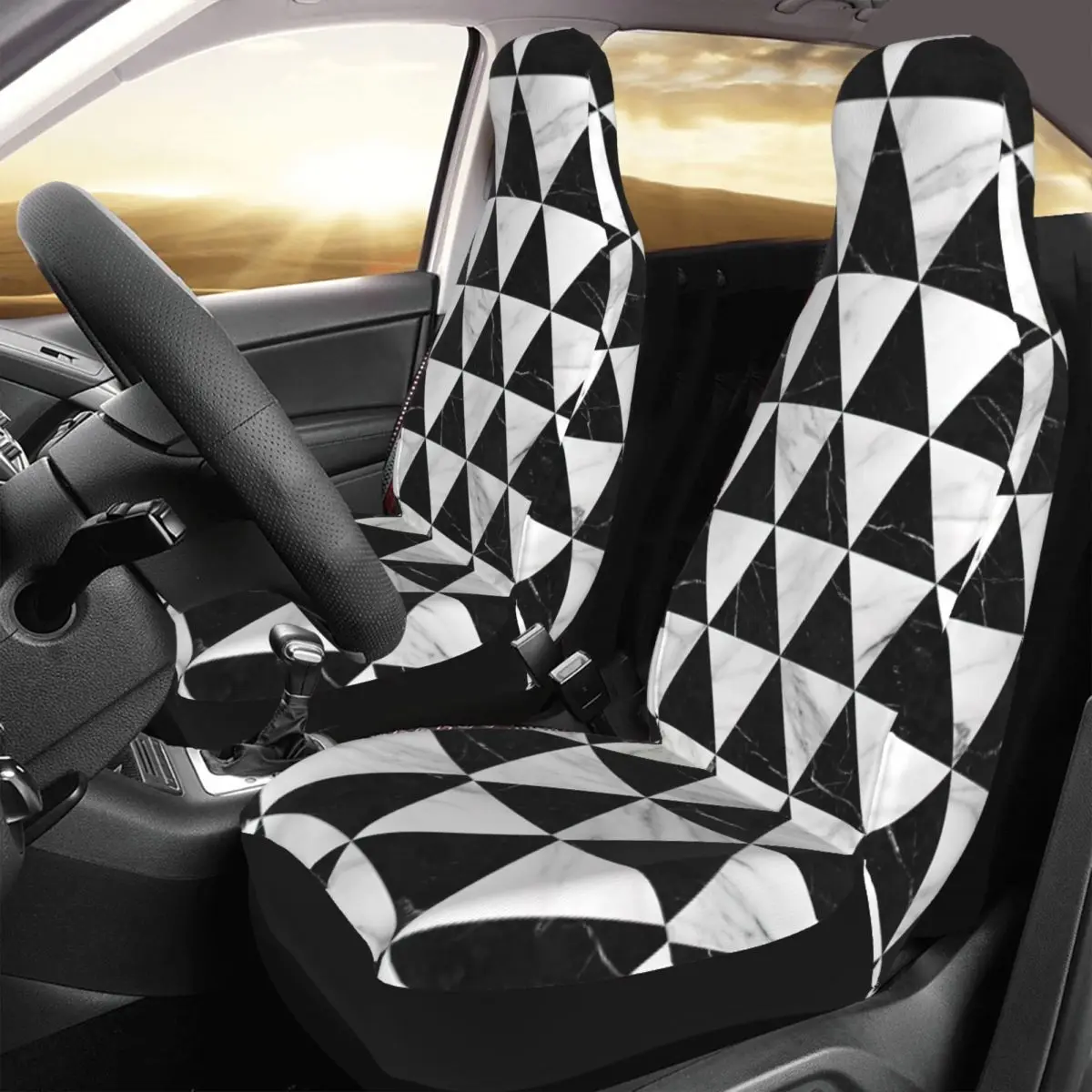 Marble Triangle Pattern - Black And White Car Seat Cover Custom Printing Universal Front Protector Accessories Cushion Set
Marble Triangle Pattern - Black And White Car Seat Cover Custom Printing Universal Front Protector Accessories Cushion Set