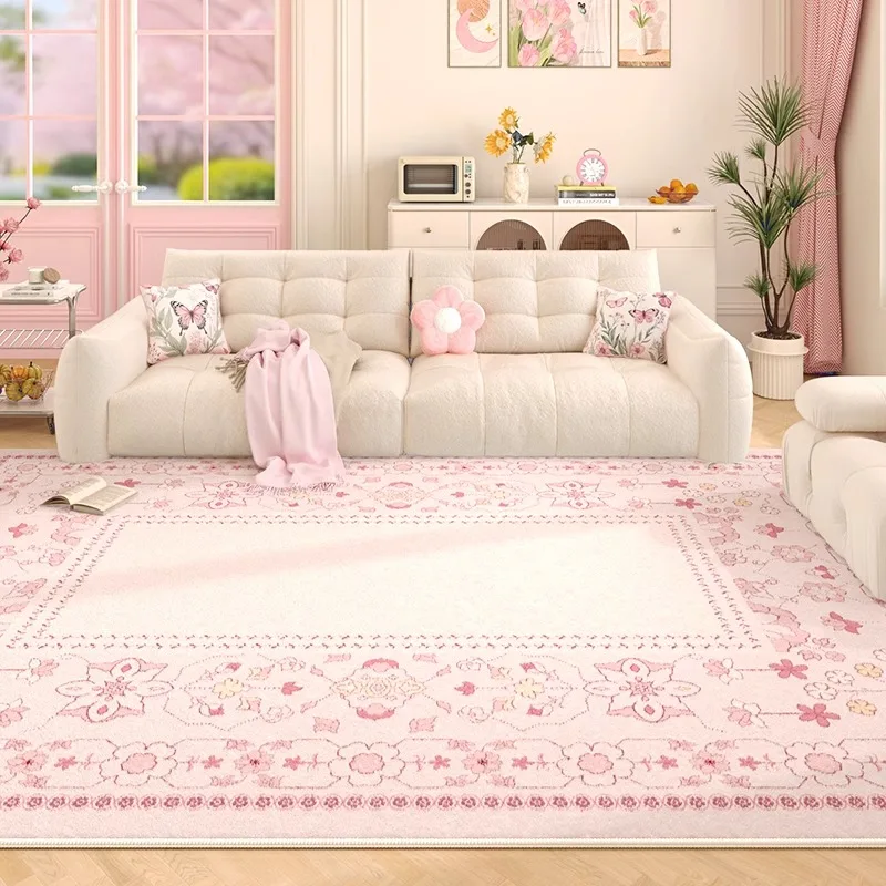 Pink Living Room Carpet Retro Cream Style Bedroom Fluffy Bedside Rugs Fashionable Light Luxury Large Area Soft Coffee Table Mats
Pink Living Room Carpet Retro Cream Style Bedroom Fluffy Bedside Rugs Fashionable Light Luxury Large Area Soft Coffee Table Mats