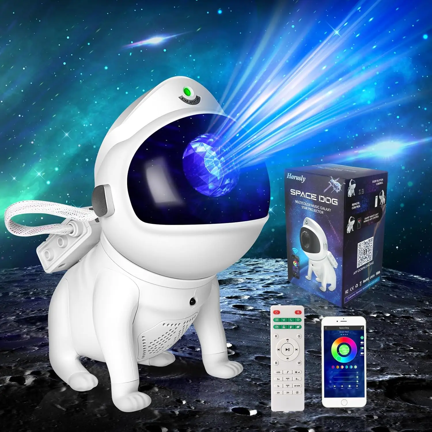 Star Projector Galaxy Night Light Space Dog Ambient Lighting with Bluetooth Music Speake Galaxy Projector for Kids Birthday Gift
Star Projector Galaxy Night Light Space Dog Ambient Lighting with Bluetooth Music Speake Galaxy Projector for Kids Birthday Gift