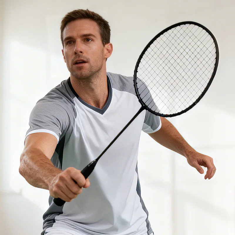 2 pieces badminton racket carbon fiber 27 pound LBS high elasticity black man 4U 6U G5 ultralight
2 pieces badminton racket carbon fiber 27 pound LBS high elasticity black man 4U 6U G5 ultralight