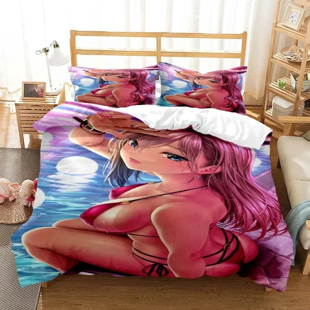 Sexy beauty cartoon digital printed Comforter bedding sets Bedding set luxury King size bedding set Costomizable
Sexy beauty cartoon digital printed Comforter bedding sets Bedding set luxury King size bedding set Costomizable