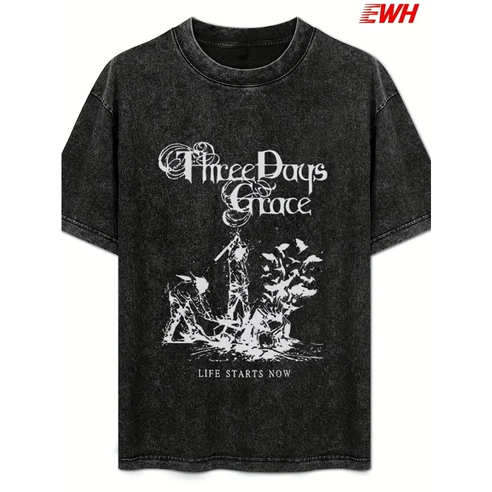 EWHEuropean and American rock grace three-day band, washed distressed T-shirt, short sleeve loose Graphic Short Sleeve Shirt
EWHEuropean and American rock grace three-day band, washed distressed T-shirt, short sleeve loose Graphic Short Sleeve Shirt