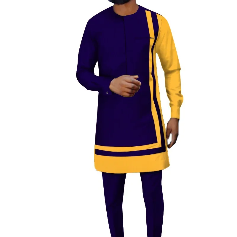 Bazin Riche African Traditional Clothing for Men Print Shirts and Pants 2 Piece Set Formal Suit for Wedding Evening GYWYN1181
Bazin Riche African Traditional Clothing for Men Print Shirts and Pants 2 Piece Set Formal Suit for Wedding Evening GYWYN1181