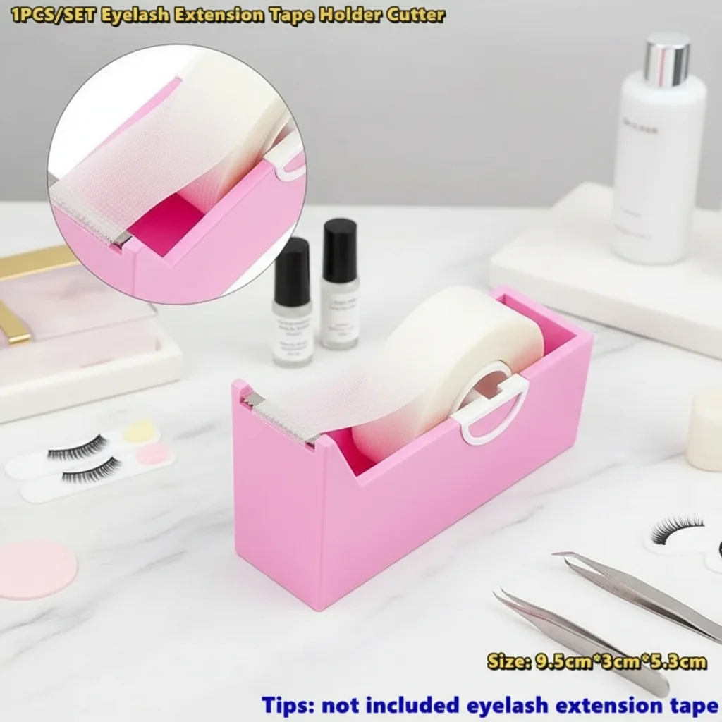 Eyelash Extension Tape Holder Base with Cutter Tool for Lash Adhesive Application
Eyelash Extension Tape Holder Base with Cutter Tool for Lash Adhesive Application