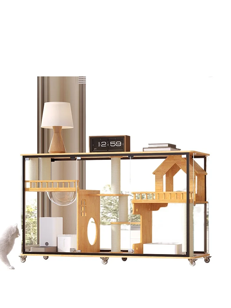Panoramic Horizontal Cat Villa TV Cabinet Glass Cat Cabinet Solid Wood Cat Cage Transparent House
Panoramic Horizontal Cat Villa TV Cabinet Glass Cat Cabinet Solid Wood Cat Cage Transparent House