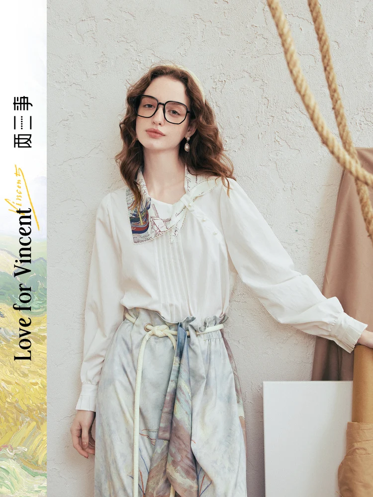 Ele Vangogh Artistic Women's Printed Chiffon irt Buttoned Collar Tie Spring 2026 New Sle Casual Artistic Top
Ele Vangogh Artistic Women's Printed Chiffon irt Buttoned Collar Tie Spring 2026 New Sle Casual Artistic Top