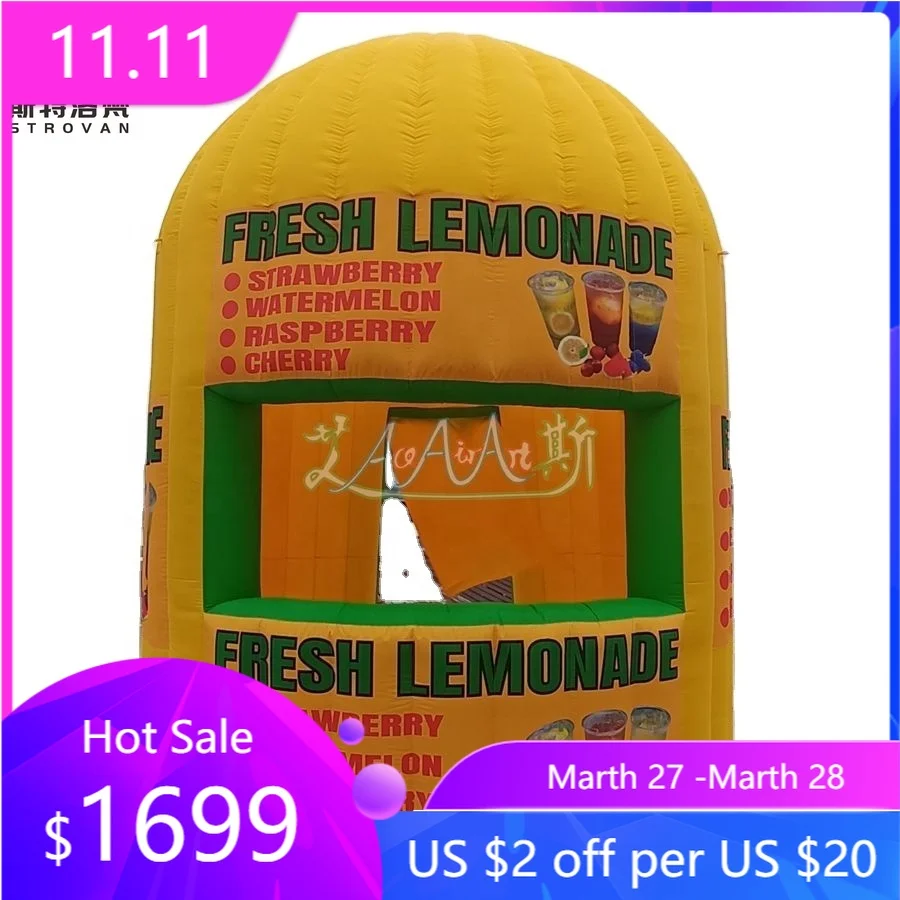 STLF Hot Sale Inflatable Lemonade Booth Drink Bar for Parties Events Promotions or Carnivals Model with Blower Sea Shipping
STLF Hot Sale Inflatable Lemonade Booth Drink Bar for Parties Events Promotions or Carnivals Model with Blower Sea Shipping