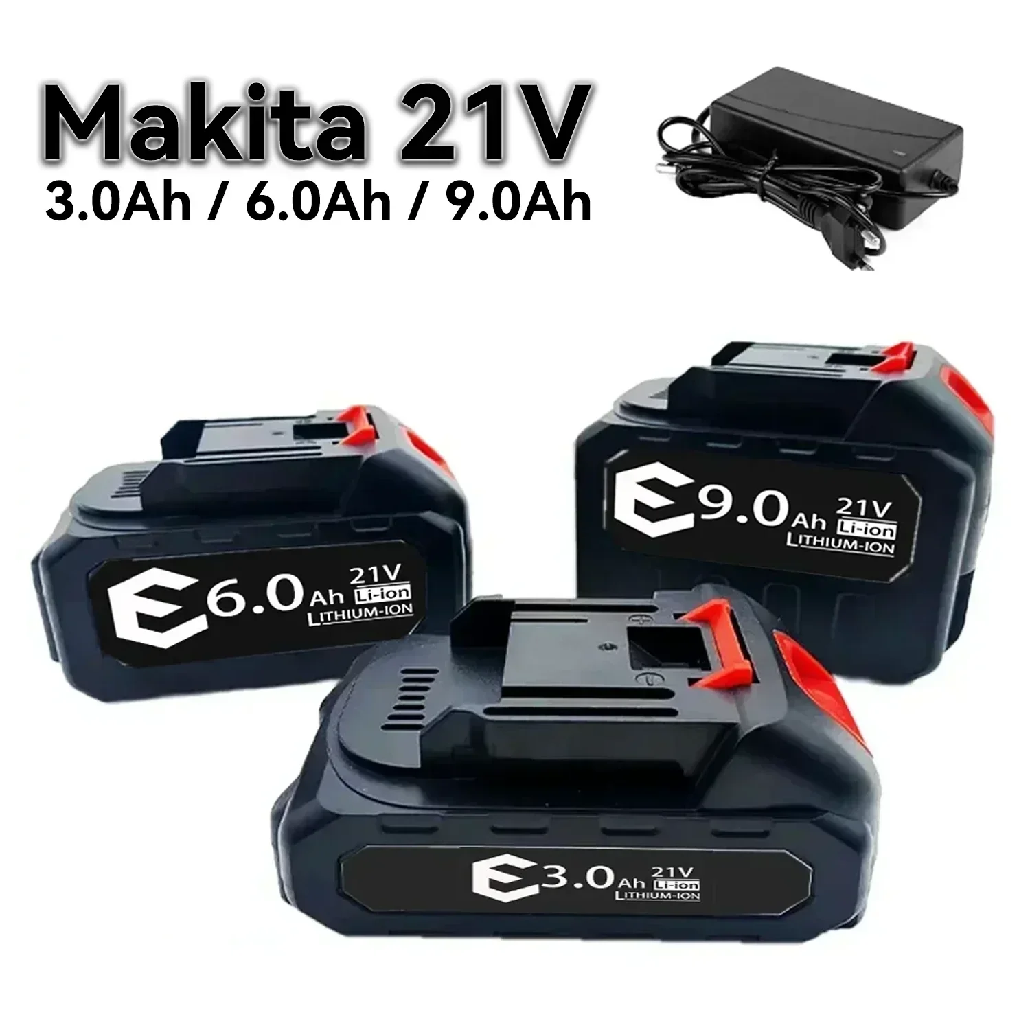 Makita 21V Rechargeable Battery 3000/6000/9000mAh Lithium Ion Battery For Makita Electric Power Tool Battery EU/US Plug
Makita 21V Rechargeable Battery 3000/6000/9000mAh Lithium Ion Battery For Makita Electric Power Tool Battery EU/US Plug